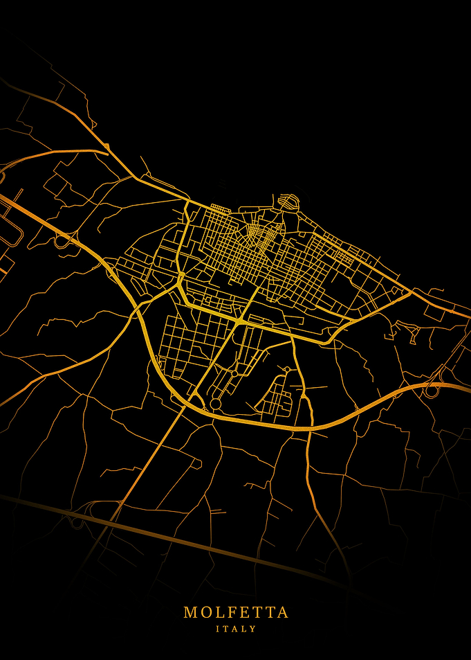 Molfetta City Map Gold