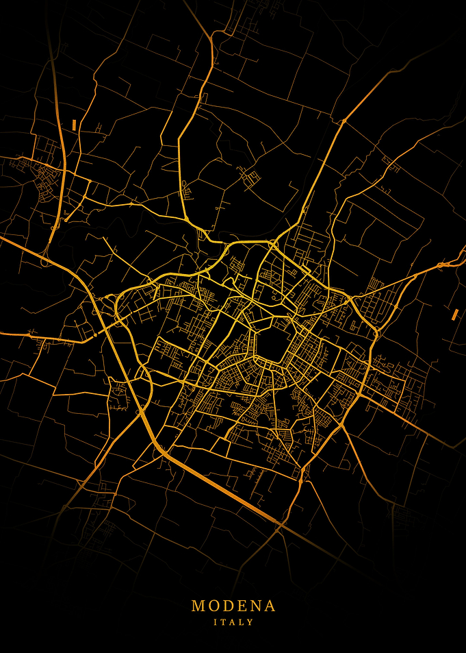 Modena City Map Gold