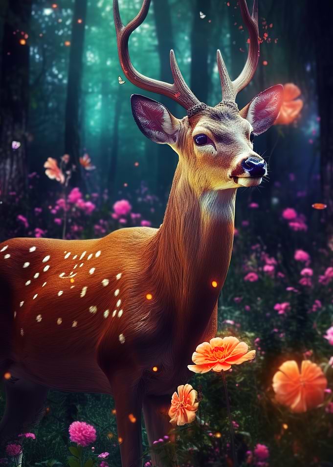 cute deer glow