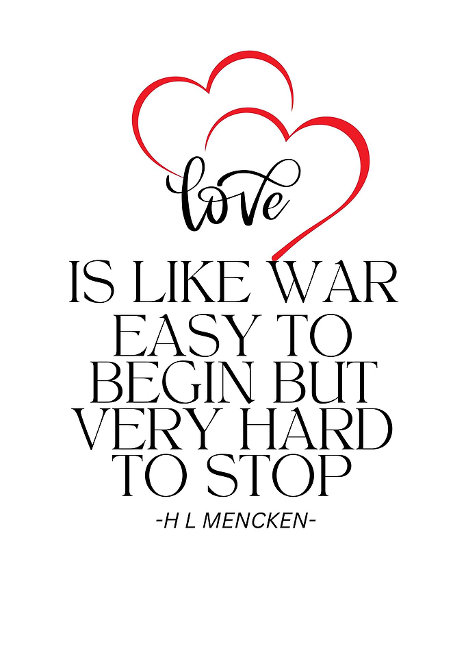 Love Quote is Like War