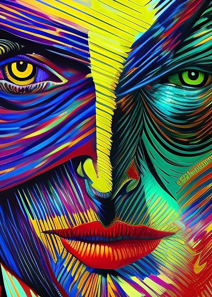 Fantasy abstract portrait