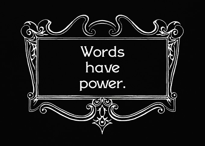 Frame gorgeous words have