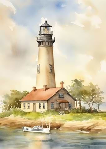 Bright Sky at Lighthouse