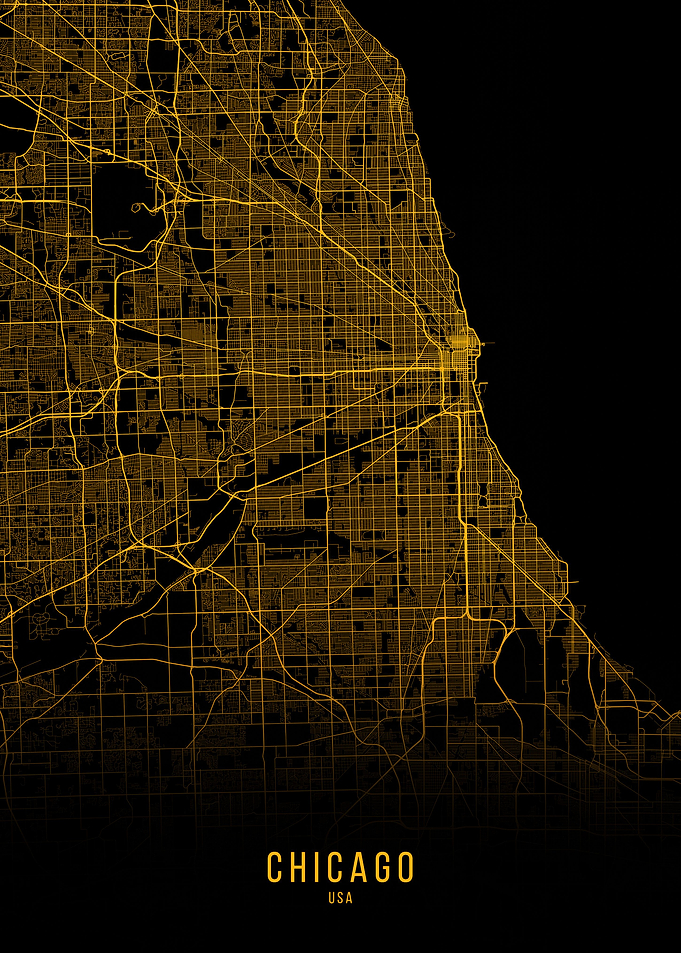 Chicago golden map