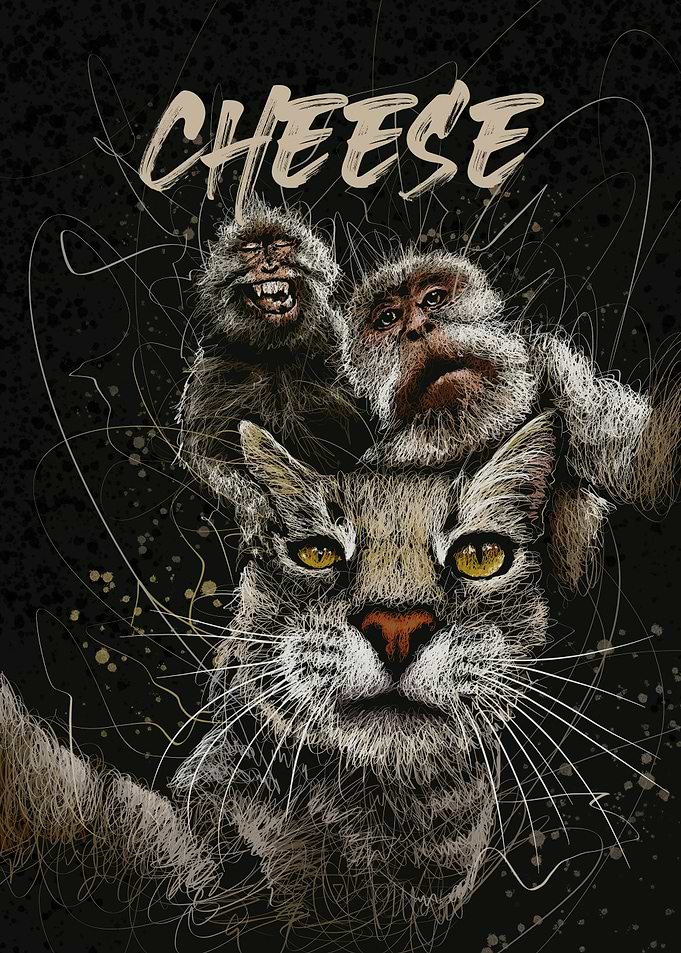 Cheese selfie with us