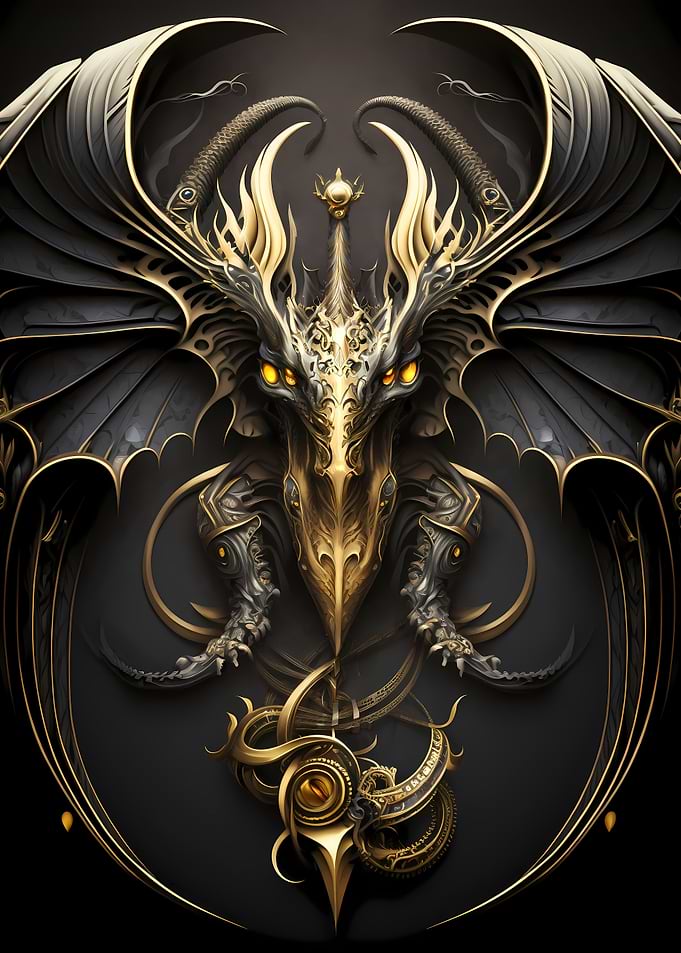 Golden Dragon Sword Wings
