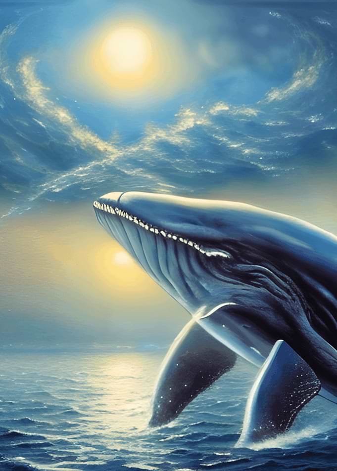 Blue Whale at Shiny Day