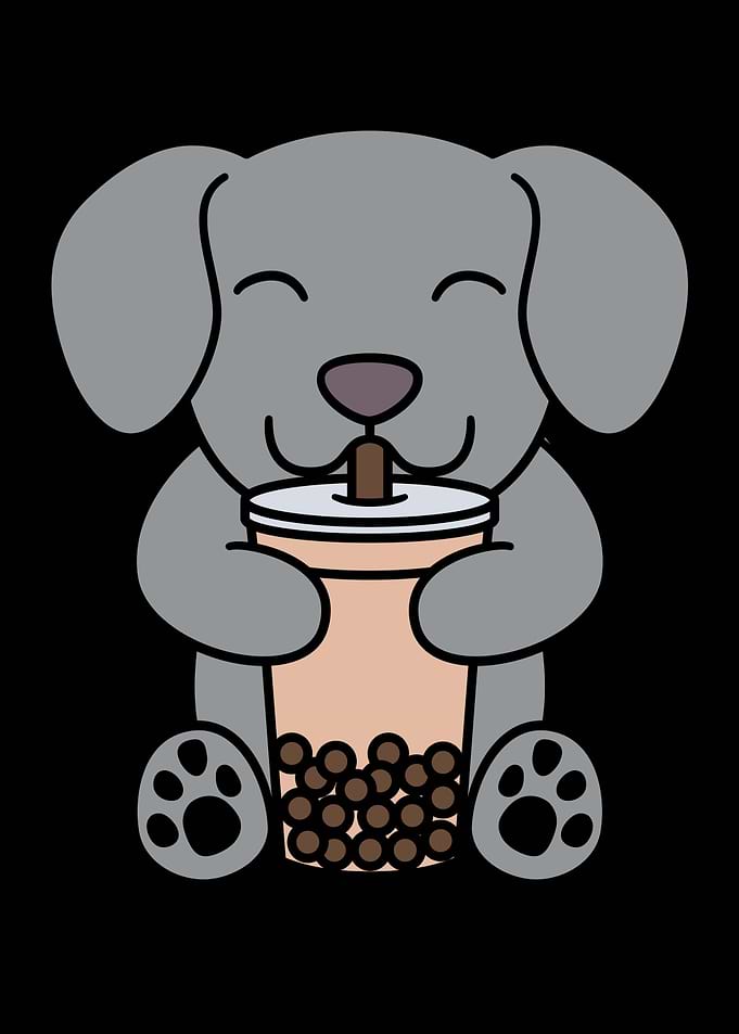 Weimaraner Bubble Tea