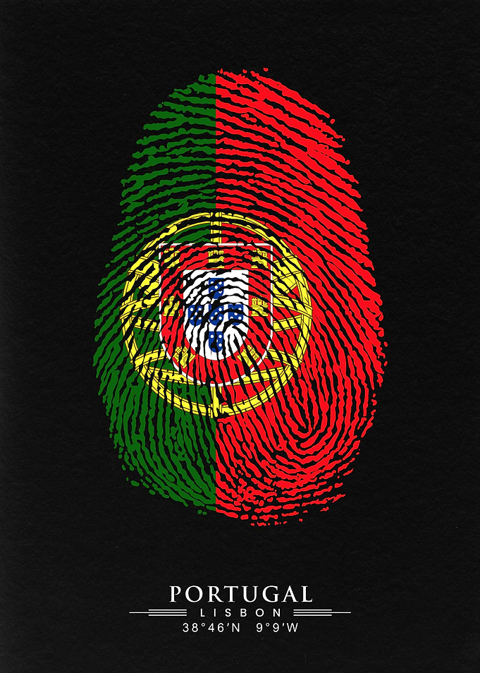 portugal finger print art