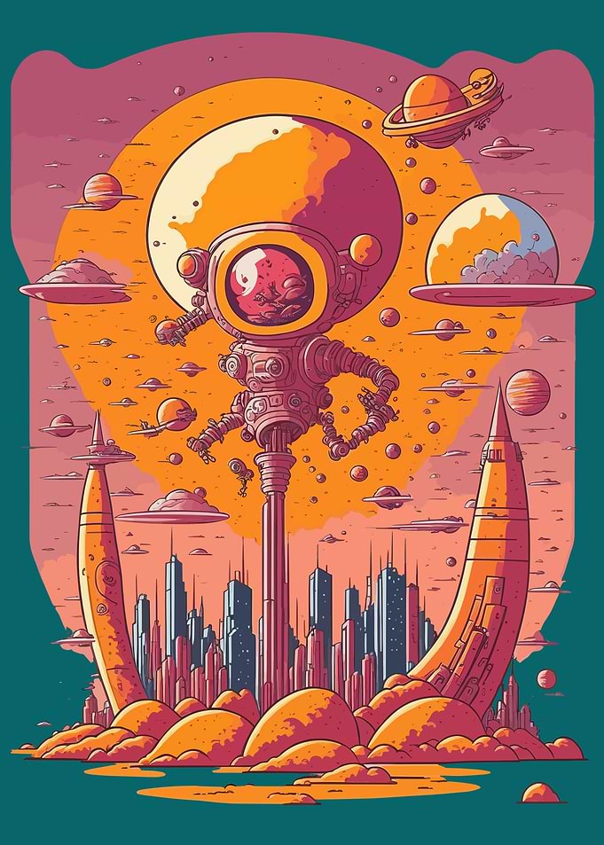 Magnificent funny Alien