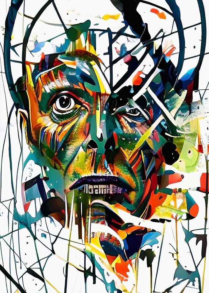 Abstract face of an alien
