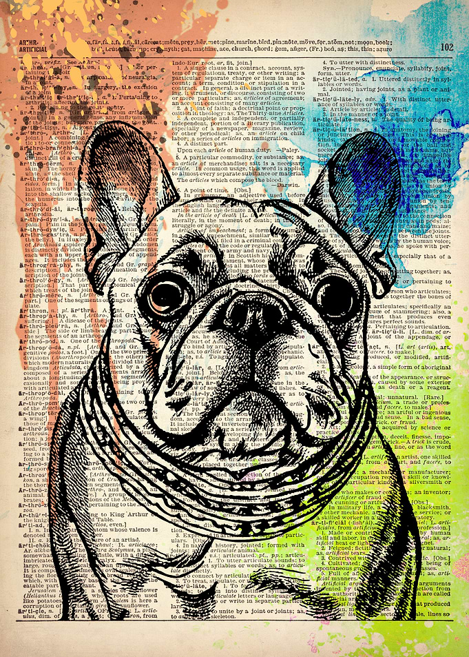 French Bulldog dog art