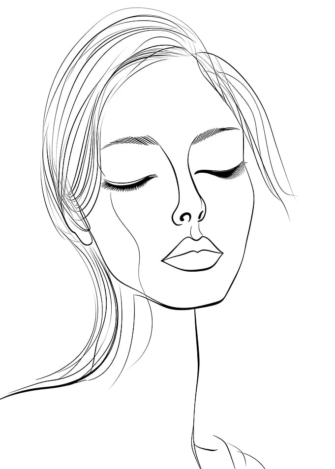 Gorgeous Woman Drawing
