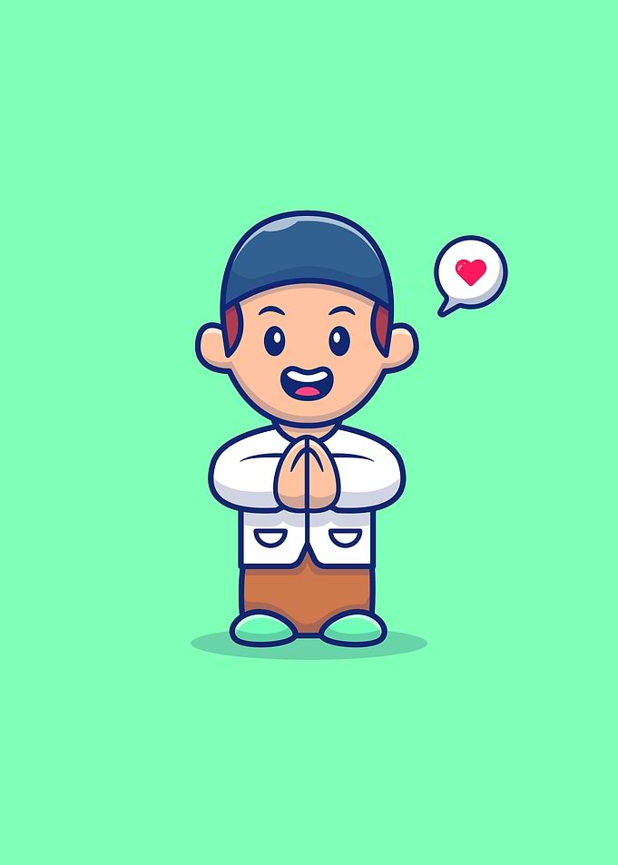 Moslem Boy Greeting
