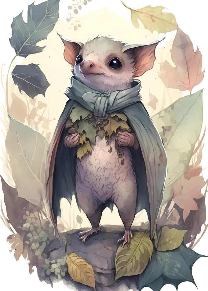 Cute Bat Watercolor