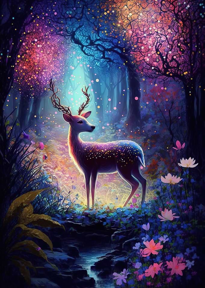 cute deer flower
