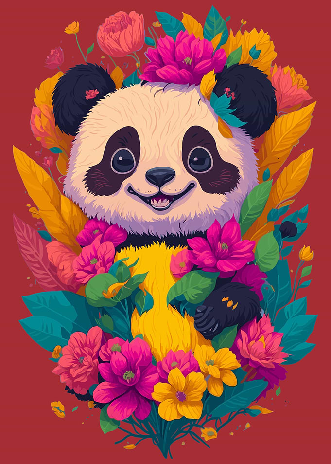 Cute baby panda