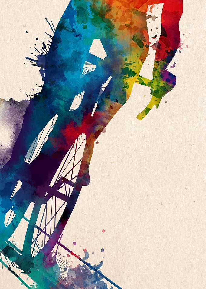 cycling silhouette