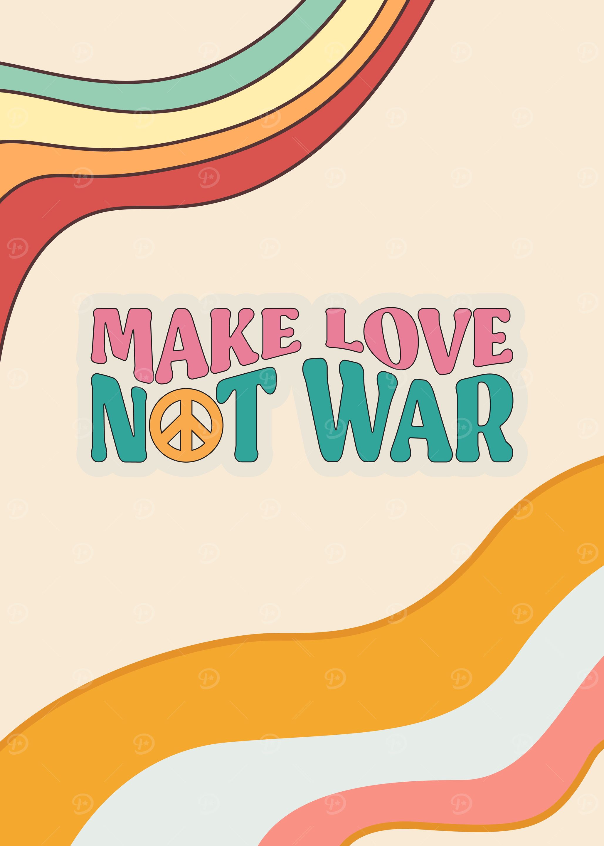 Retro Make Love Not War