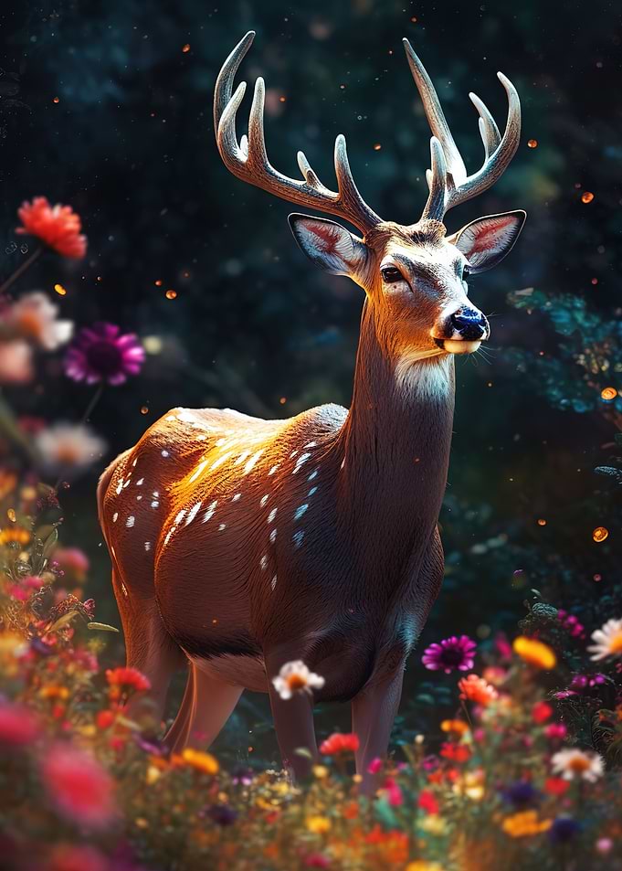 cute deer glow