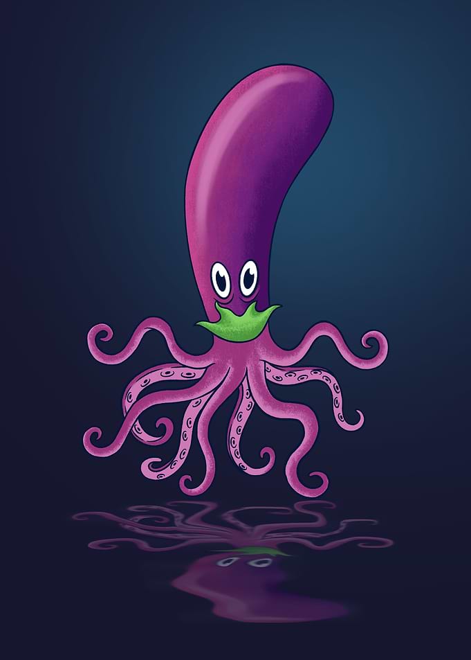 Funny Eggplant Vegetable
