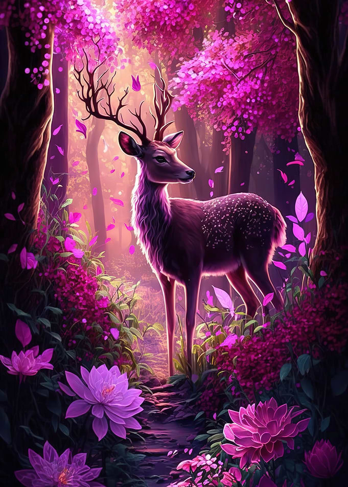 cute deer glow