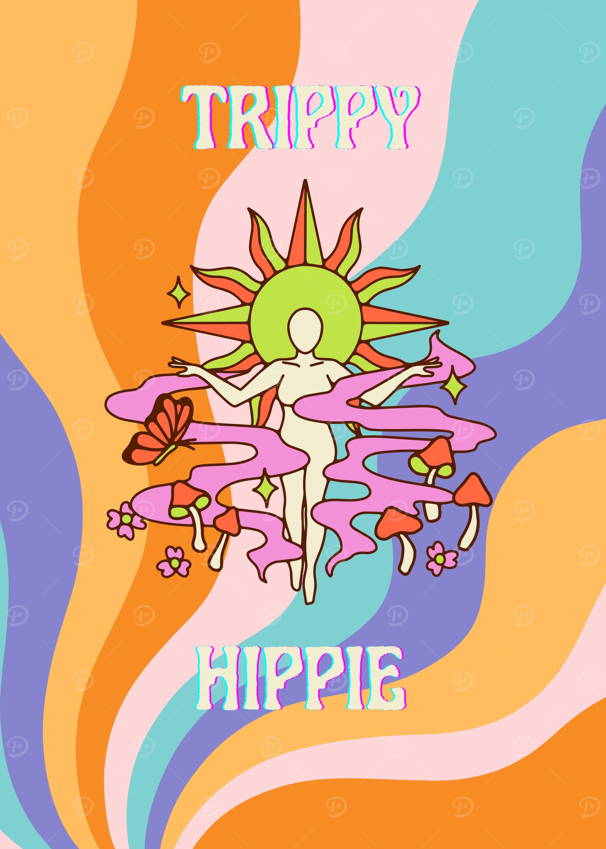 Psychedelic Trippy Hippie
