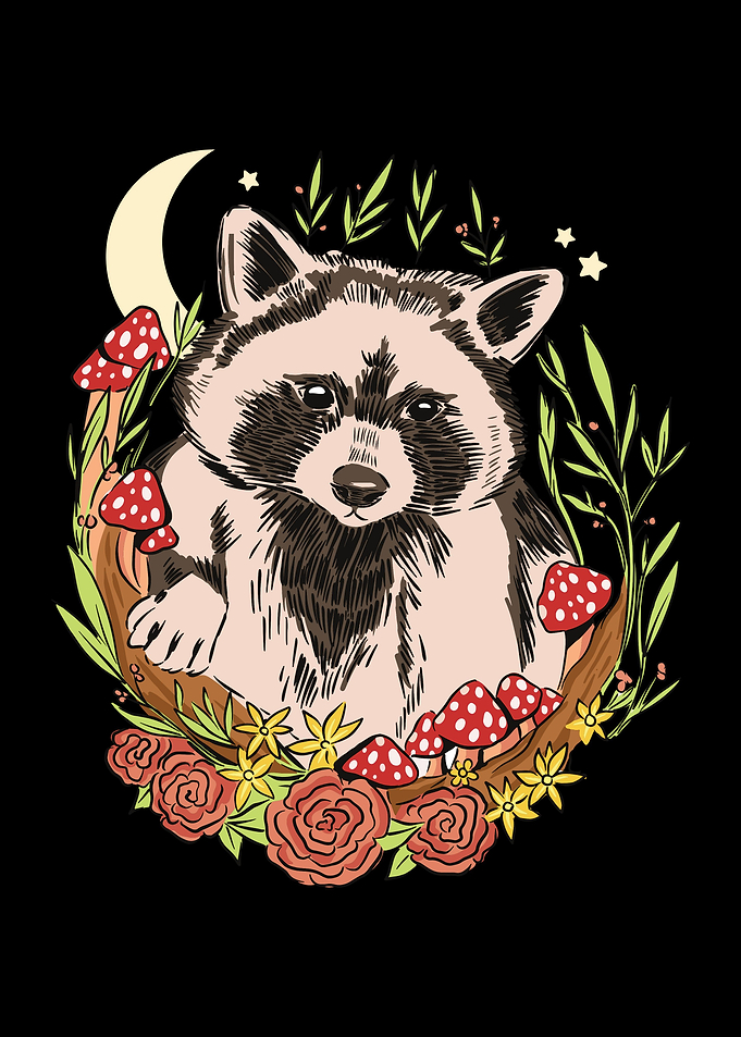 Cottagecore Raccoon