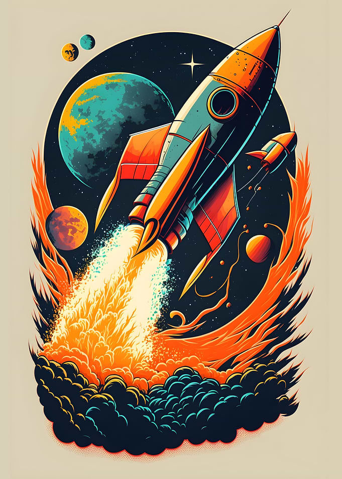 Space Rocket Launched
