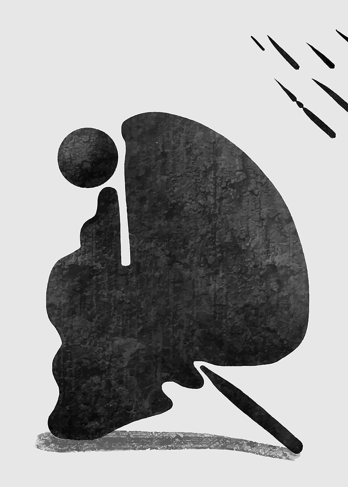 Abstract Art Black Ink