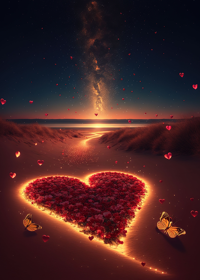 Heart on the beach