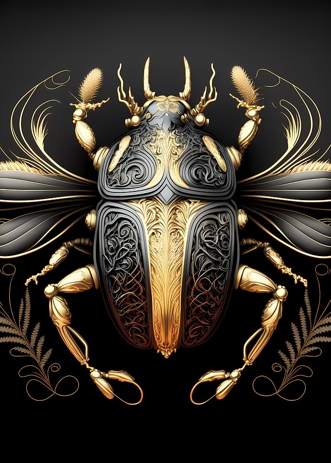 King Golden Black Beetle
