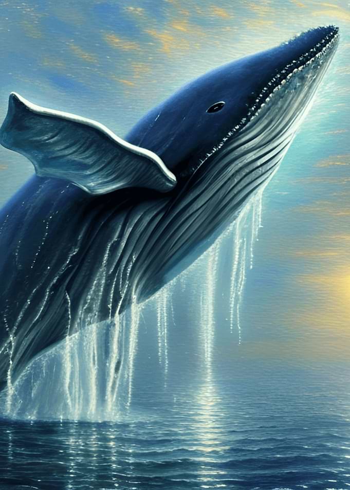 Jumping Blue Whale Ocean