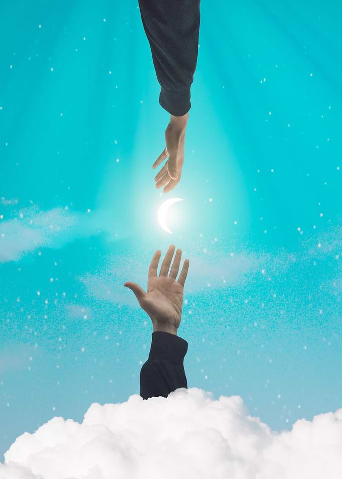 Helping Hand in the sky