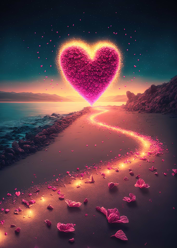 Heart on the beach