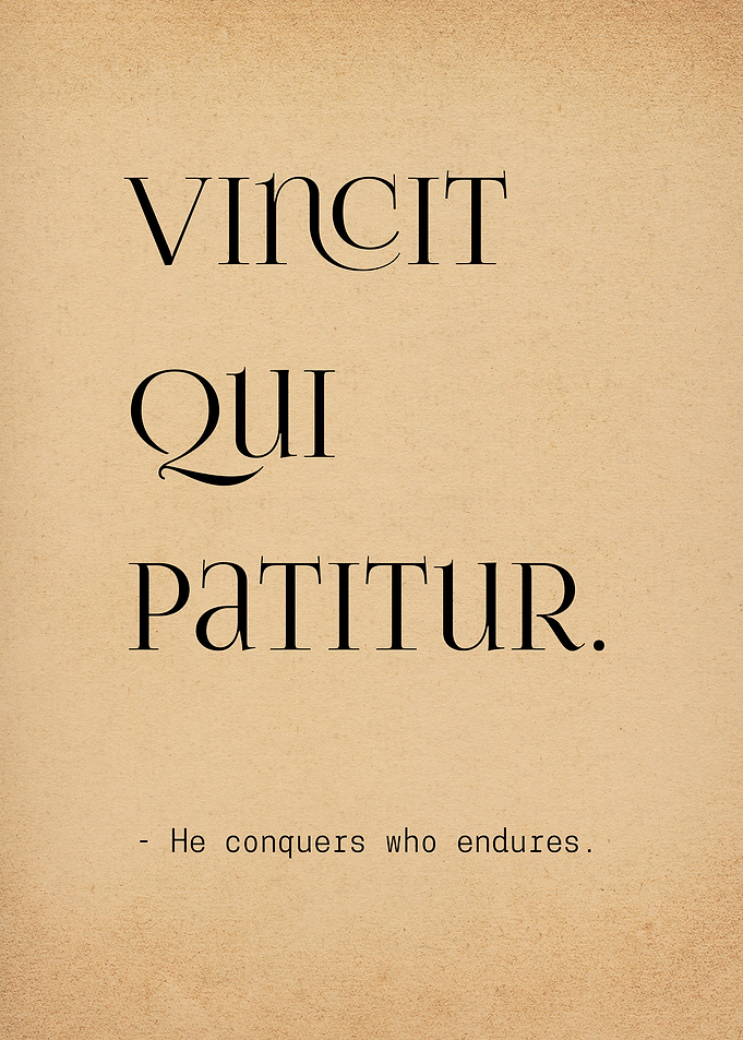 Latin quote Conqueror
