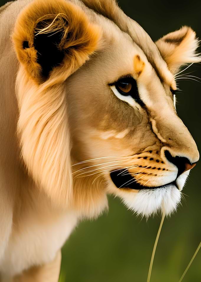 Close up of a lion art