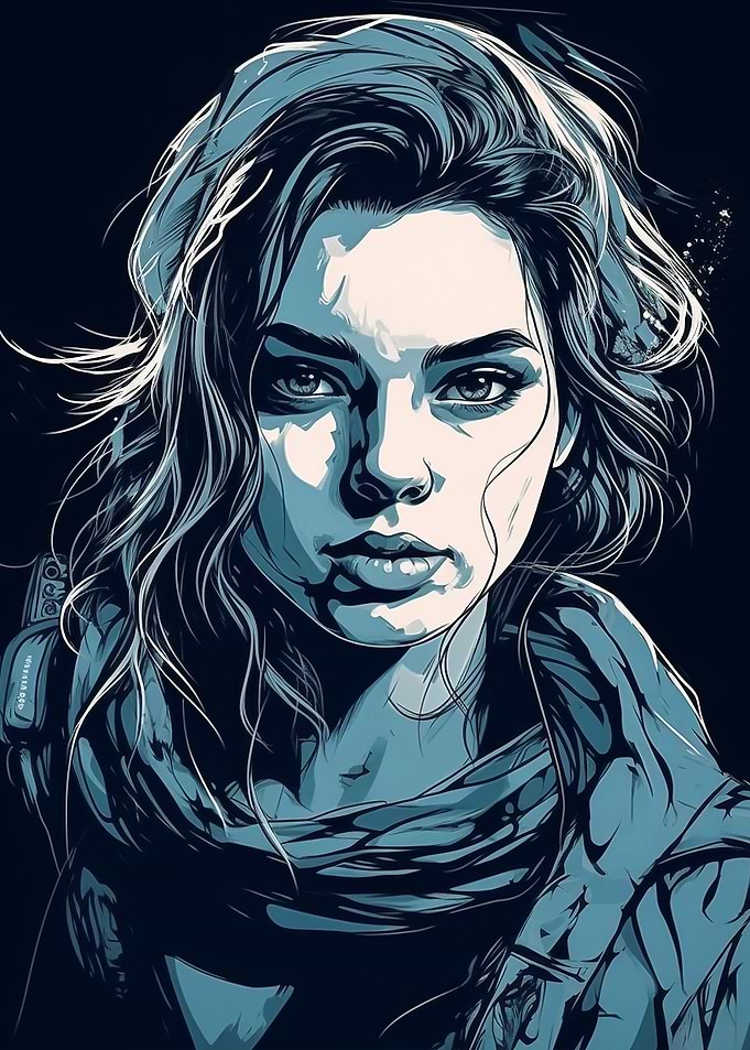 Cute Blue Girl