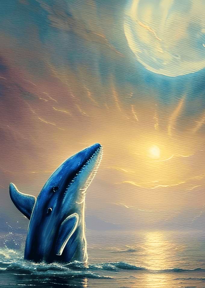 Whale Welcoming Sunset