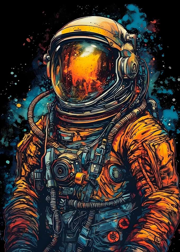 Astronaut portrait art