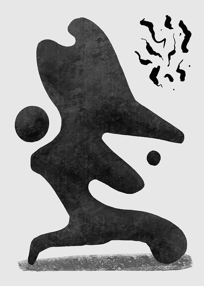 Abstract Art Black Ink