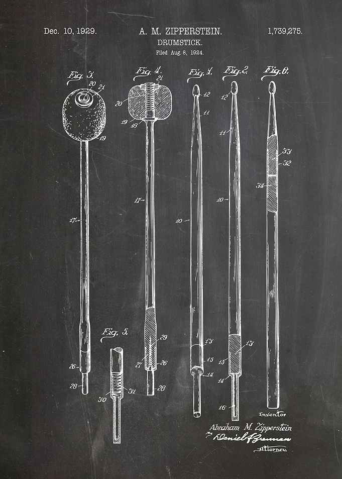 drumsticks patent 1929