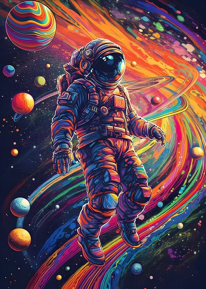 Colorful Astronaut 4