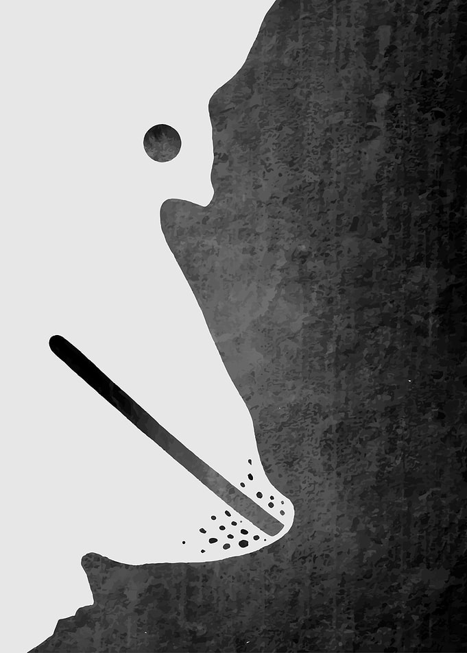 Abstract Art Black Ink