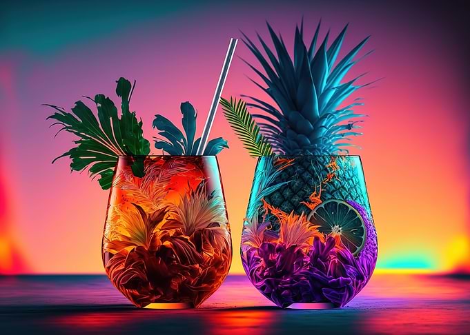 Cocktail Drink Neon