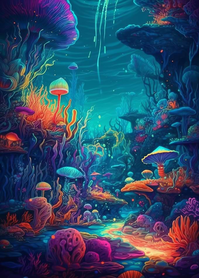 Psychedelic ocean