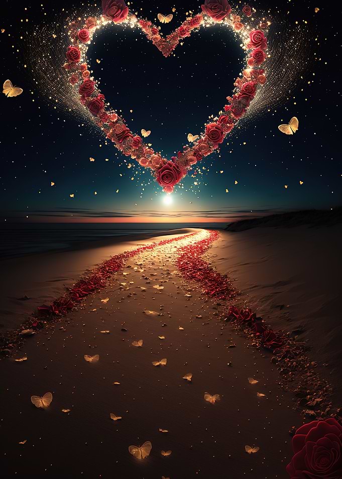 Heart on the beach