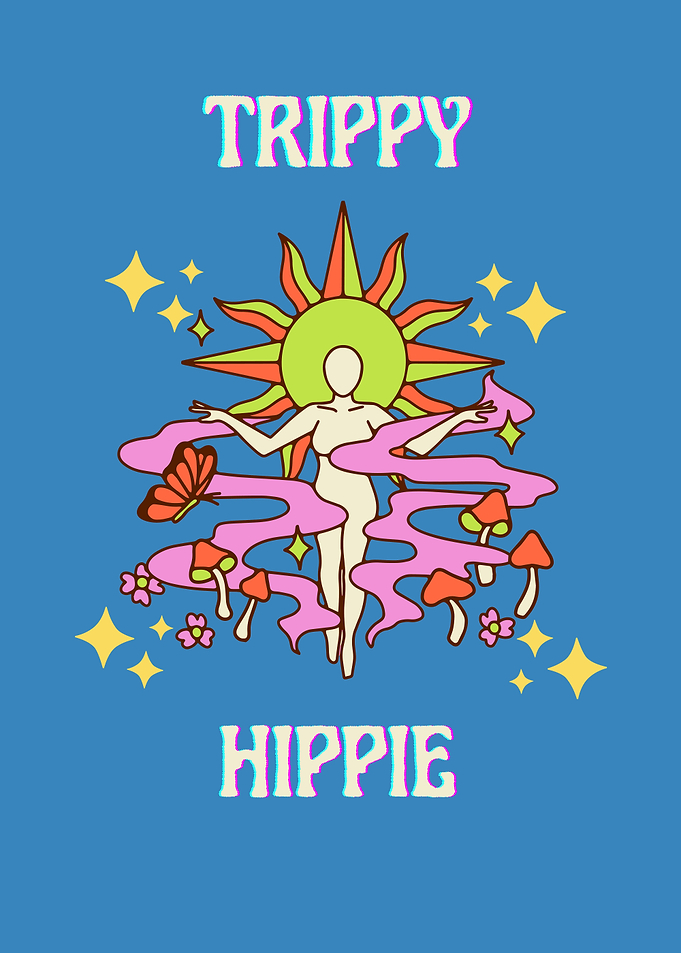Retro 70s Trippy Hippie