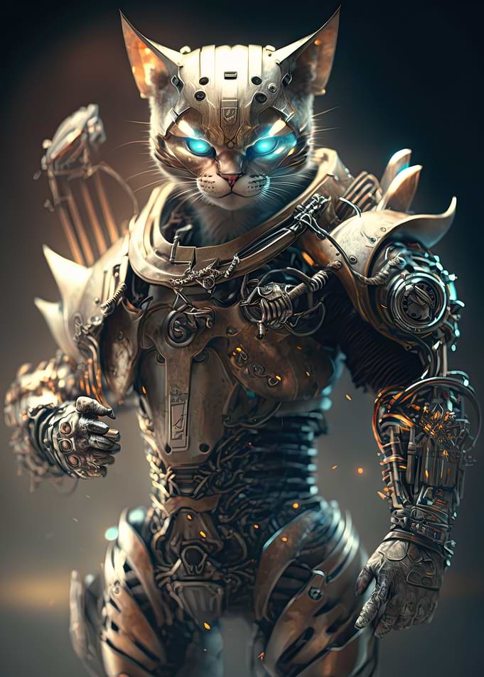 robot cyber cat