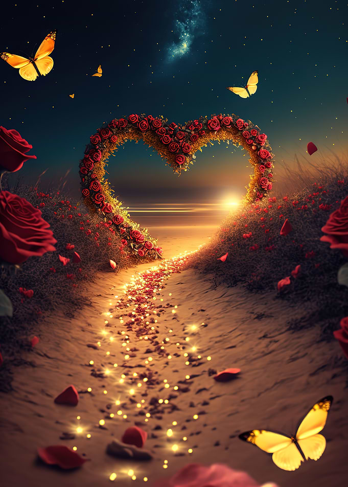 Heart on the beach